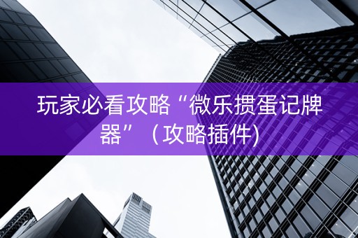 玩家必看攻略“微乐掼蛋记牌器”（攻略插件)