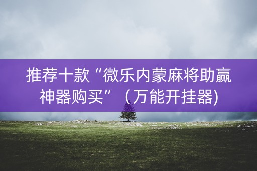推荐十款“微乐内蒙麻将助赢神器购买”（万能开挂器)