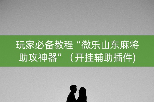 玩家必备教程“微乐山东麻将助攻神器”（开挂辅助插件)