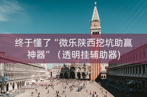 终于懂了“微乐陕西挖坑助赢神器”（透明挂辅助器)