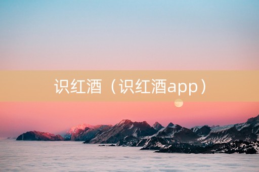 识红酒（识红酒app）