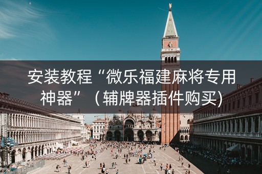安装教程“微乐福建麻将专用神器”（辅牌器插件购买)