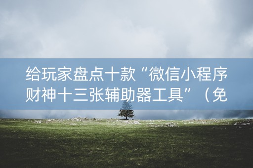 给玩家盘点十款“微信小程序财神十三张辅助器工具”（免费辅助)