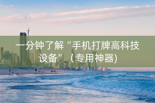 一分钟了解“手机打牌高科技设备”（专用神器)