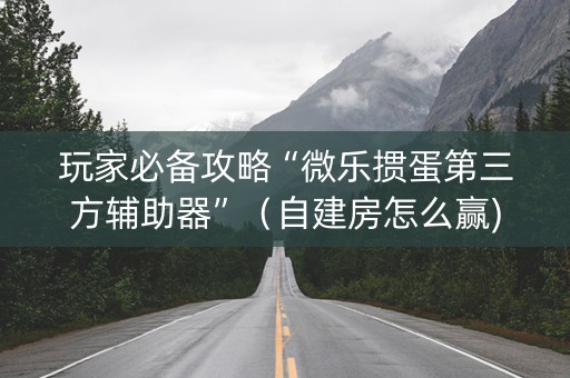 玩家必备攻略“微乐掼蛋第三方辅助器”（自建房怎么赢)