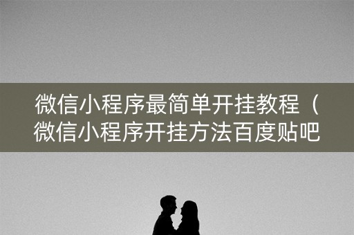 微信小程序最简单开挂教程（微信小程序开挂方法百度贴吧）