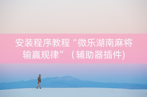 安装程序教程“微乐湖南麻将输赢规律”（辅助器插件)
