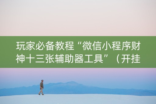 玩家必备教程“微信小程序财神十三张辅助器工具”（开挂辅助脚本)