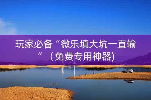 玩家必备“微乐填大坑一直输”（免费专用神器)