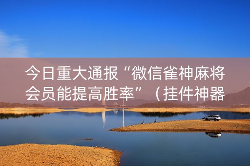 今日重大通报“微信雀神麻将会员能提高胜率”（挂件神器)