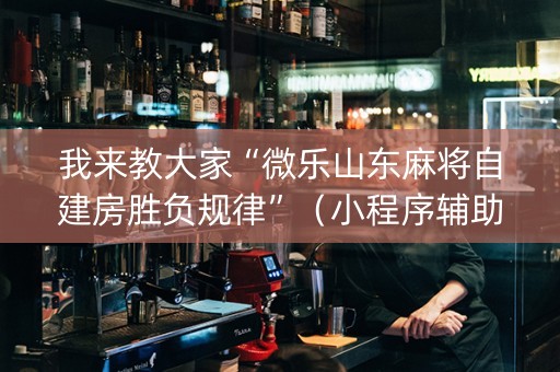 我来教大家“微乐山东麻将自建房胜负规律”（小程序辅助软件)