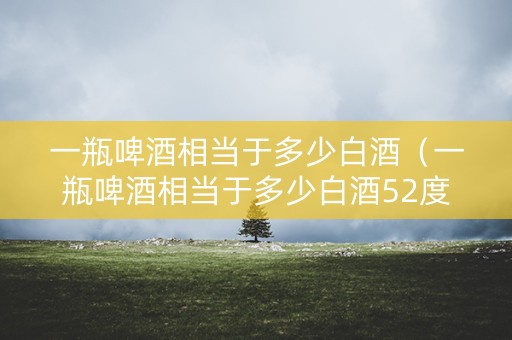 一瓶啤酒相当于多少白酒（一瓶啤酒相当于多少白酒52度）