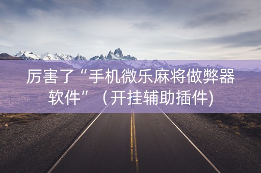 厉害了“手机微乐麻将做弊器软件”（开挂辅助插件)
