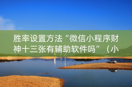 胜率设置方法“微信小程序财神十三张有辅助软件吗”（小程序辅助软件)