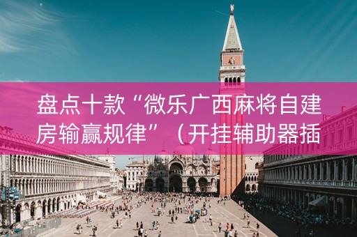 盘点十款“微乐广西麻将自建房输赢规律”（开挂辅助器插件)