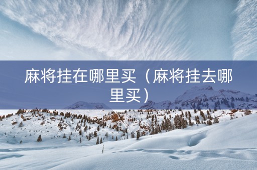 麻将挂在哪里买（麻将挂去哪里买）