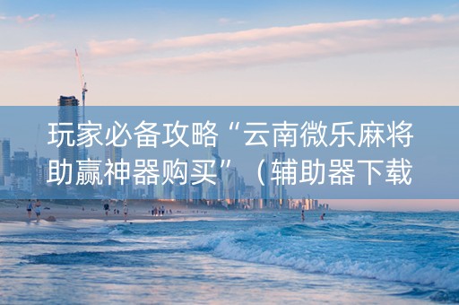 玩家必备攻略“云南微乐麻将助赢神器购买”（辅助器下载)