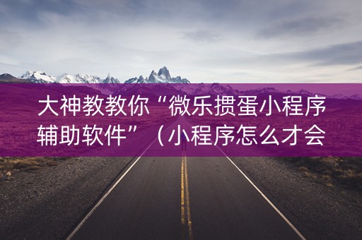 大神教教你“微乐掼蛋小程序辅助软件”（小程序怎么才会赢)