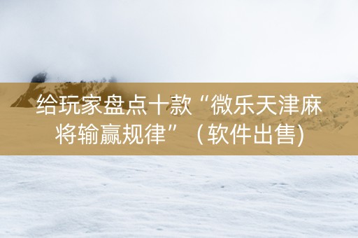 给玩家盘点十款“微乐天津麻将输赢规律”（软件出售)