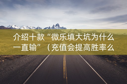 介绍十款“微乐填大坑为什么一直输”（充值会提高胜率么)