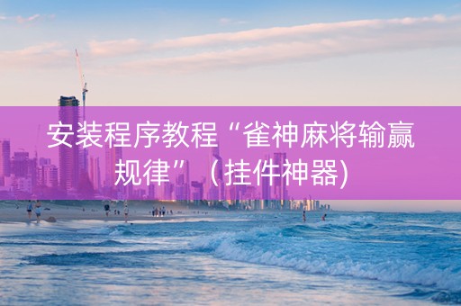 安装程序教程“雀神麻将输赢规律”（挂件神器)