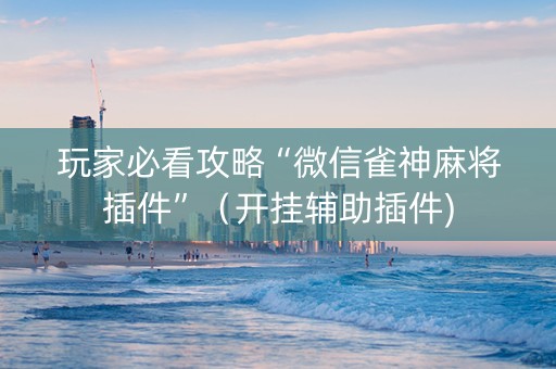 玩家必看攻略“微信雀神麻将插件”（开挂辅助插件)