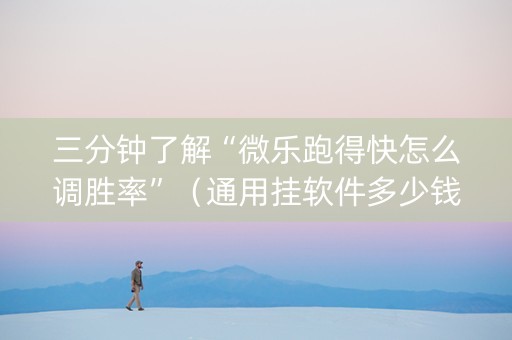 三分钟了解“微乐跑得快怎么调胜率”（通用挂软件多少钱)