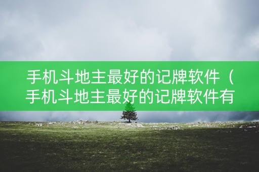 手机斗地主最好的记牌软件（手机斗地主最好的记牌软件有哪些）