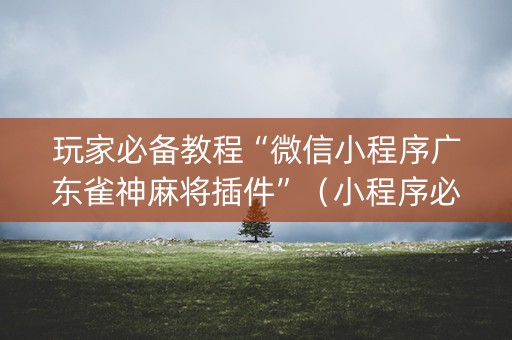玩家必备教程“微信小程序广东雀神麻将插件”（小程序必赢神器)