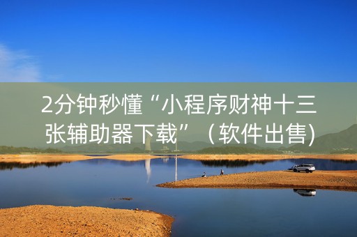 2分钟秒懂“小程序财神十三张辅助器下载”（软件出售)
