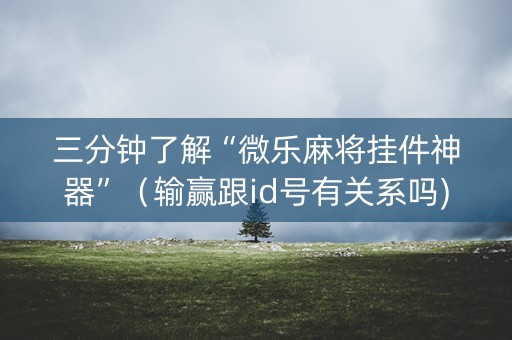 三分钟了解“微乐麻将挂件神器”（输赢跟id号有关系吗)