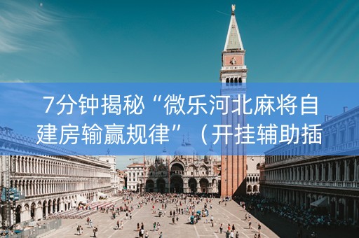 7分钟揭秘“微乐河北麻将自建房输赢规律”（开挂辅助插件)