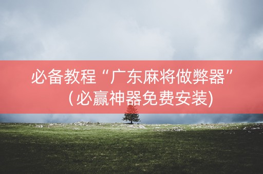 必备教程“广东麻将做弊器”（必赢神器免费安装)