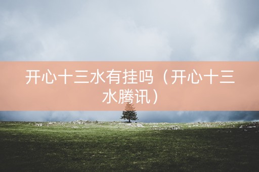 开心十三水有挂吗（开心十三水腾讯）