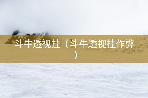 斗牛透视挂（斗牛透视挂作弊）