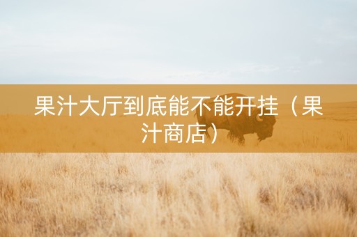 果汁大厅到底能不能开挂（果汁商店）