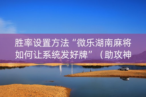 胜率设置方法“微乐湖南麻将如何让系统发好牌”（助攻神器)