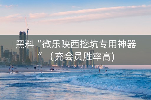 黑料“微乐陕西挖坑专用神器”（充会员胜率高)