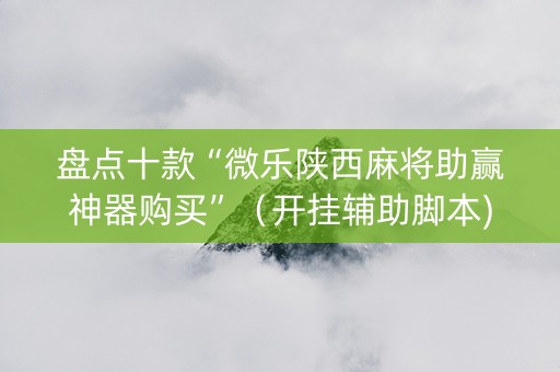 盘点十款“微乐陕西麻将助赢神器购买”（开挂辅助脚本)