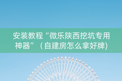 安装教程“微乐陕西挖坑专用神器”（自建房怎么拿好牌)