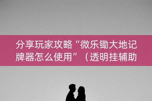 分享玩家攻略“微乐锄大地记牌器怎么使用”（透明挂辅助器)