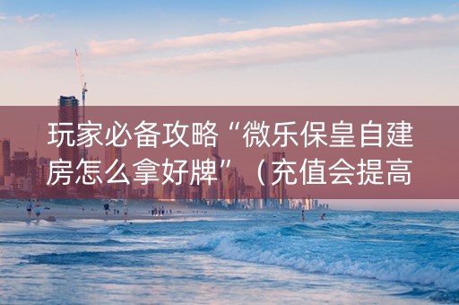 玩家必备攻略“微乐保皇自建房怎么拿好牌”（充值会提高胜率么)