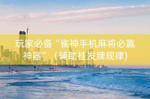 玩家必备“雀神手机麻将必赢神器”（辅助挂发牌规律)