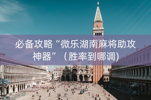 必备攻略“微乐湖南麻将助攻神器”（胜率到哪调)