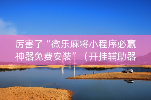 厉害了“微乐麻将小程序必赢神器免费安装”（开挂辅助器插件)