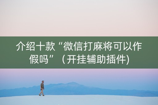 介绍十款“微信打麻将可以作假吗”（开挂辅助插件)
