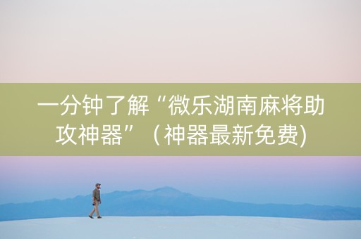 一分钟了解“微乐湖南麻将助攻神器”（神器最新免费)