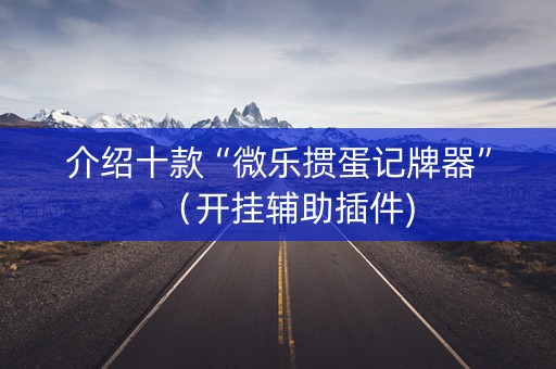介绍十款“微乐掼蛋记牌器”（开挂辅助插件)