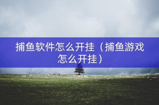 捕鱼软件怎么开挂（捕鱼游戏怎么开挂）