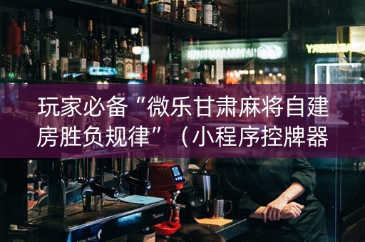 玩家必备“微乐甘肃麻将自建房胜负规律”（小程序控牌器)